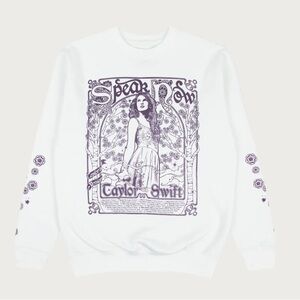 Taylor Swift Speak Now Taylor's Version Tracklist White Crewneck Sweatshirt 2XL